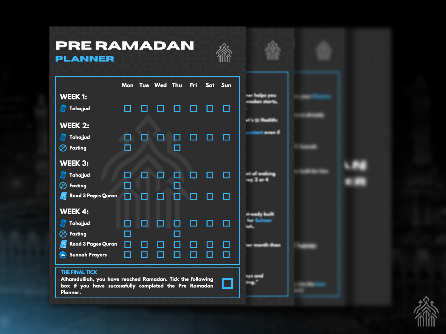 Pre Ramadan Planner 2024